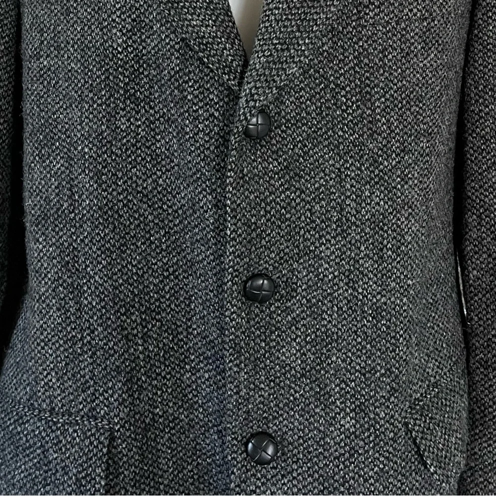 STUNNING Oversized Vintage HARRIS TWEED Boyfriend Wool Coat Jacket Blazer - Picture 6 of 15